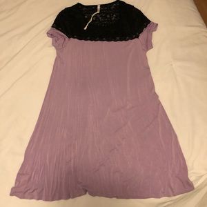 Lavender and lace pink blush maternity dress